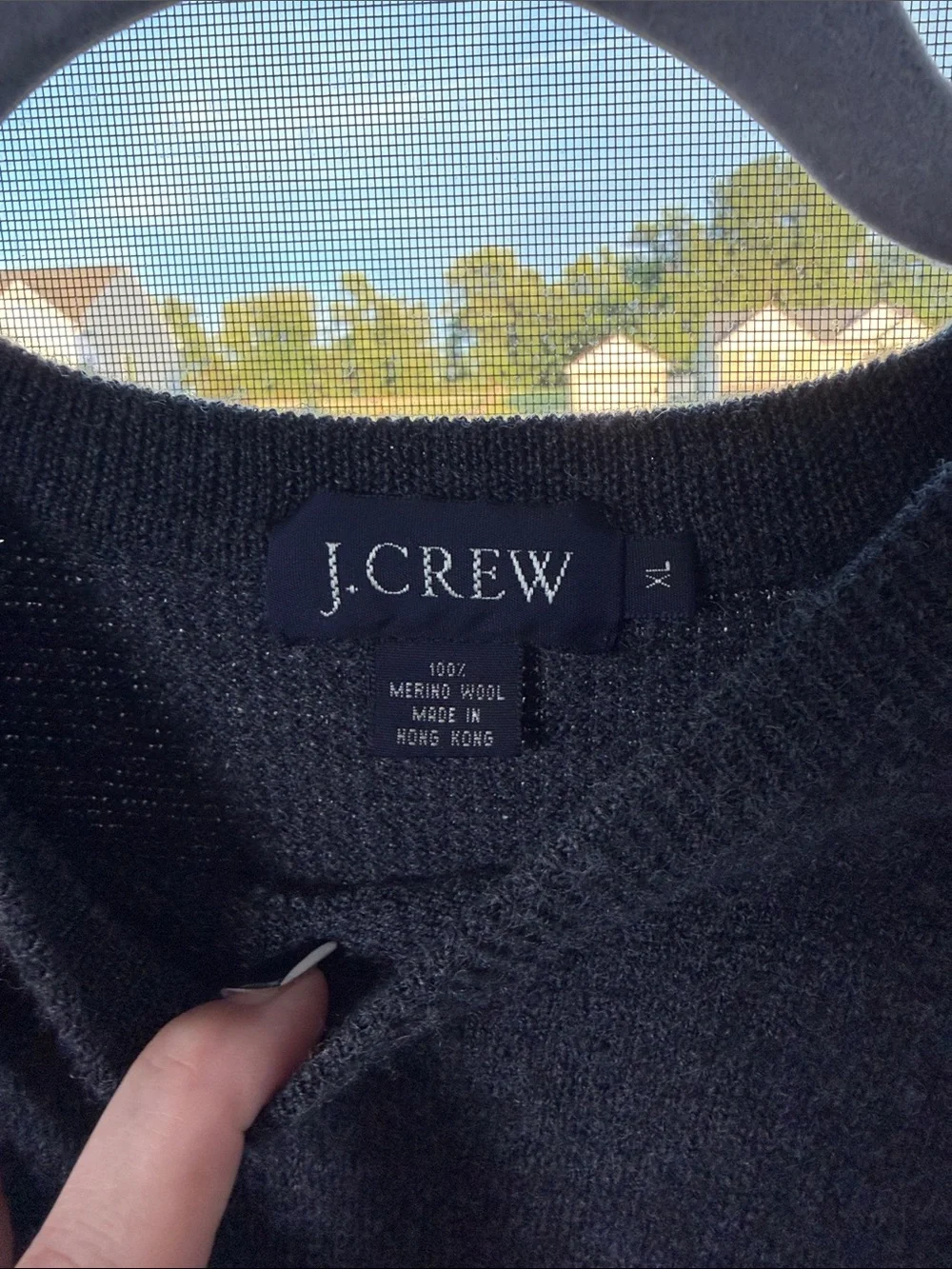 J. Crew Charcoal Gray Women's Crewneck Sweater 100% merino wool